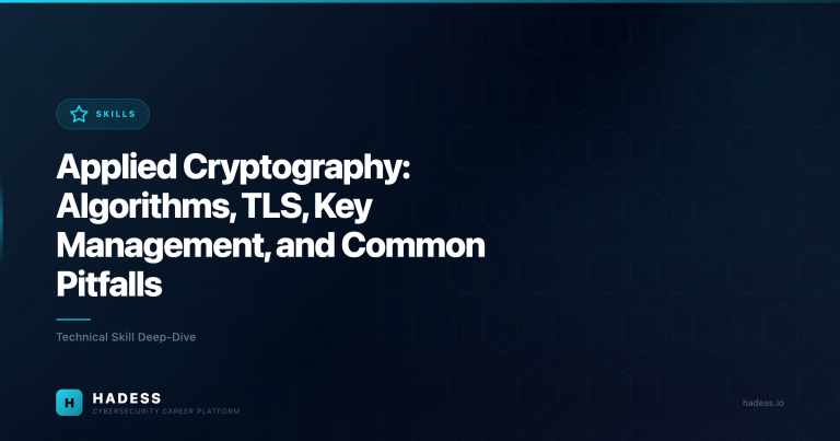 Applied Cryptography: Algorithms, TLS, Key Management, and Common Pitfalls