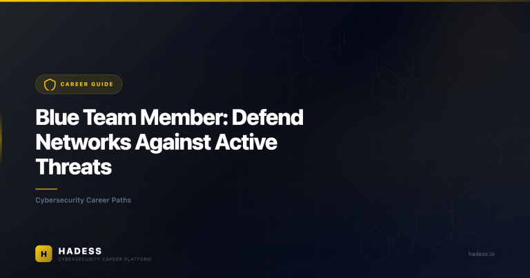Blue Team Member: Defend Networks Against Active Threats