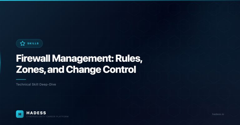 Firewall Management: Rules, Zones, and Change Control