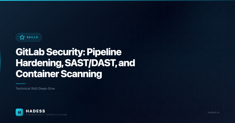 GitLab Security: Pipeline Hardening, SAST/DAST, and Container Scanning