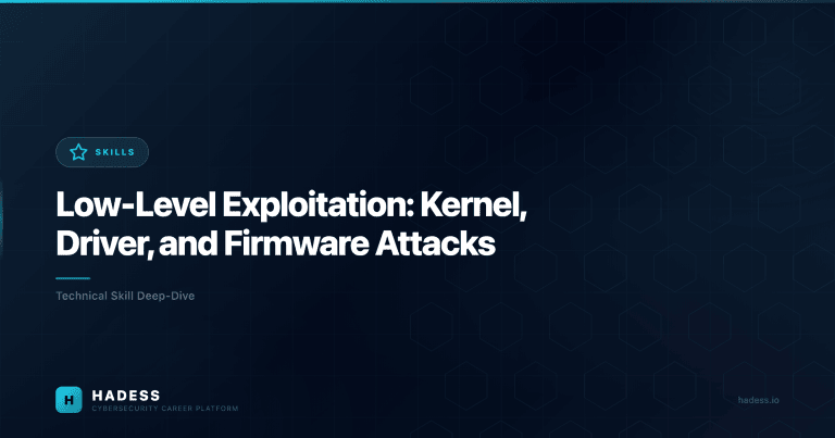 Low-Level Exploitation: Kernel, Driver, and Firmware Attacks