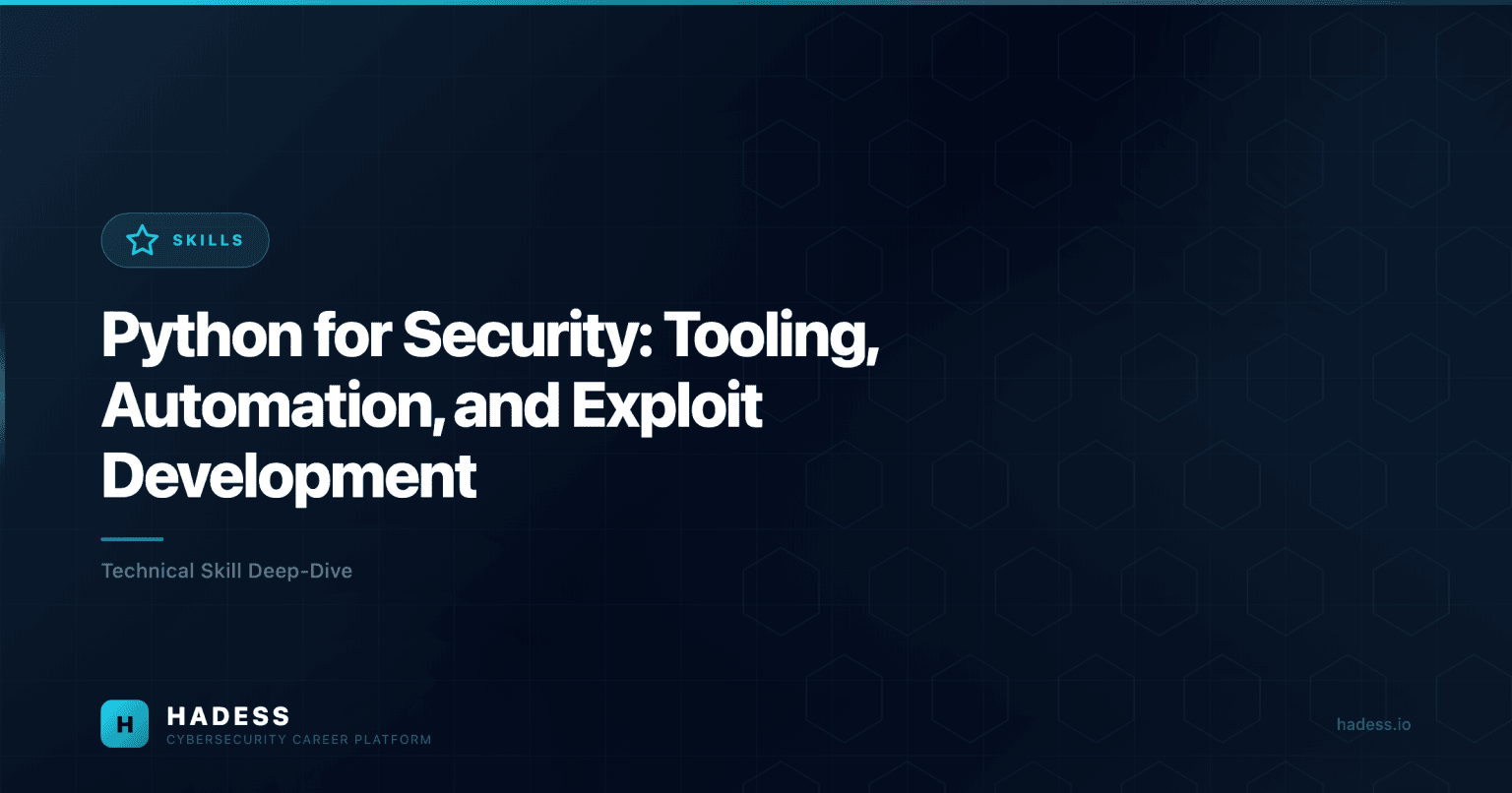 Python for Security: Tooling, Automation, and Exploit Development - HADESS