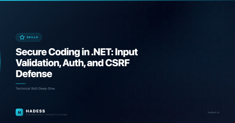 Secure Coding in .NET: Input Validation, Auth, and CSRF Defense