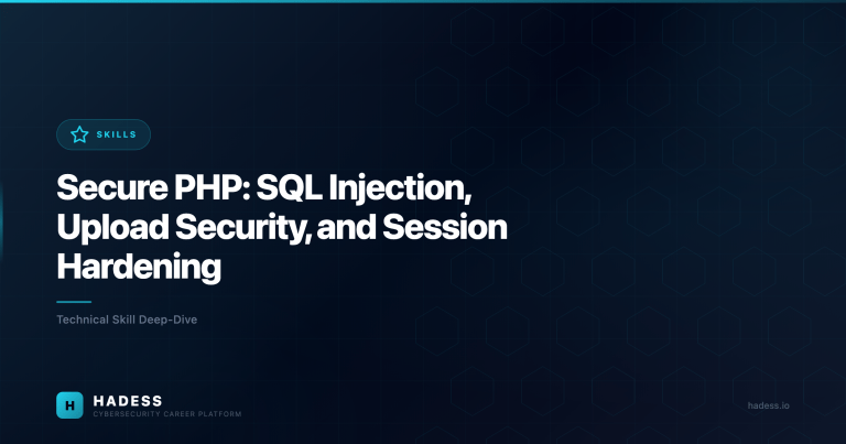 Secure PHP: SQL Injection, Upload Security, and Session Hardening
