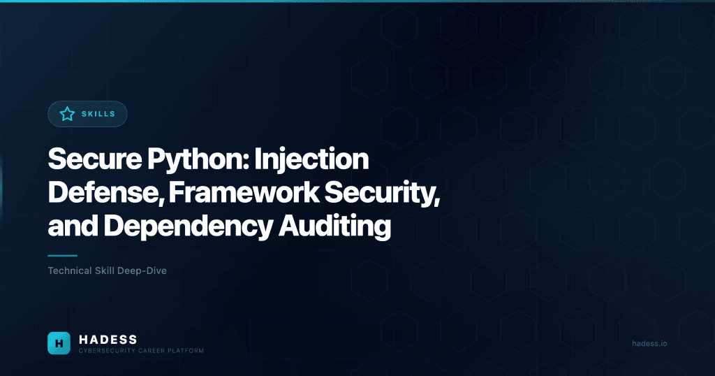 Python Injection Secure Python: Injection Defense, Framework Security, and Dependency ...