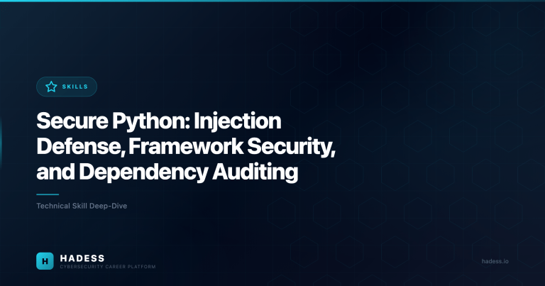 Secure Python: Injection Defense, Framework Security, and Dependency Auditing