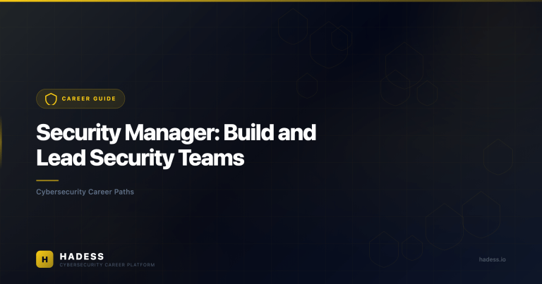 Security Manager: Build and Lead Security Teams